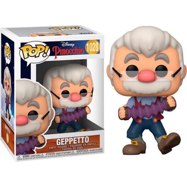 Geppetto with Accordion Funko Pop 1028 Gepetto is dol op het bewerken van hout en het spelen van zijn accordion. Mag hij bij jou een liedje spelen? Nu beschikbaar in onze webshop. In onze webshop hebben we nog veel meer producten van Disney en Pinokkio.