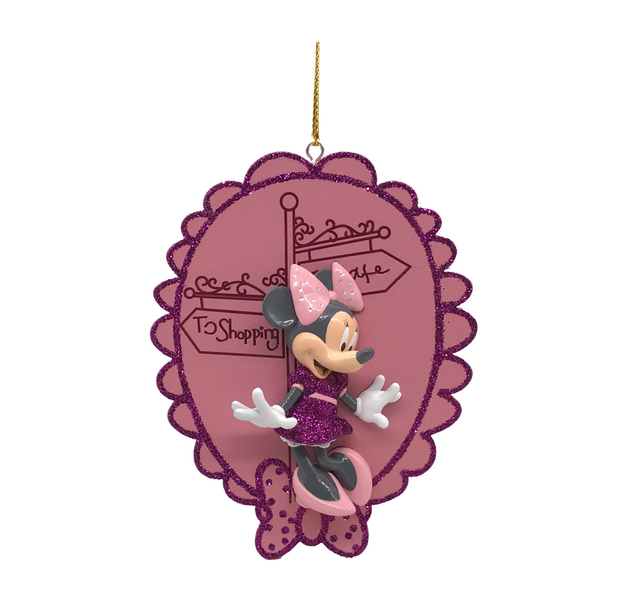 Minnie burgundy 2d ornament