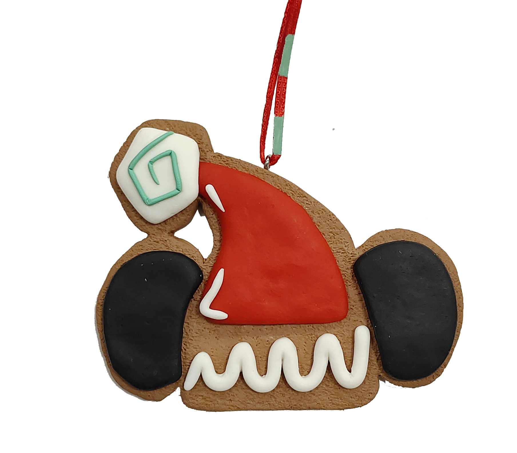 Gingerbread Mickey hat ornament