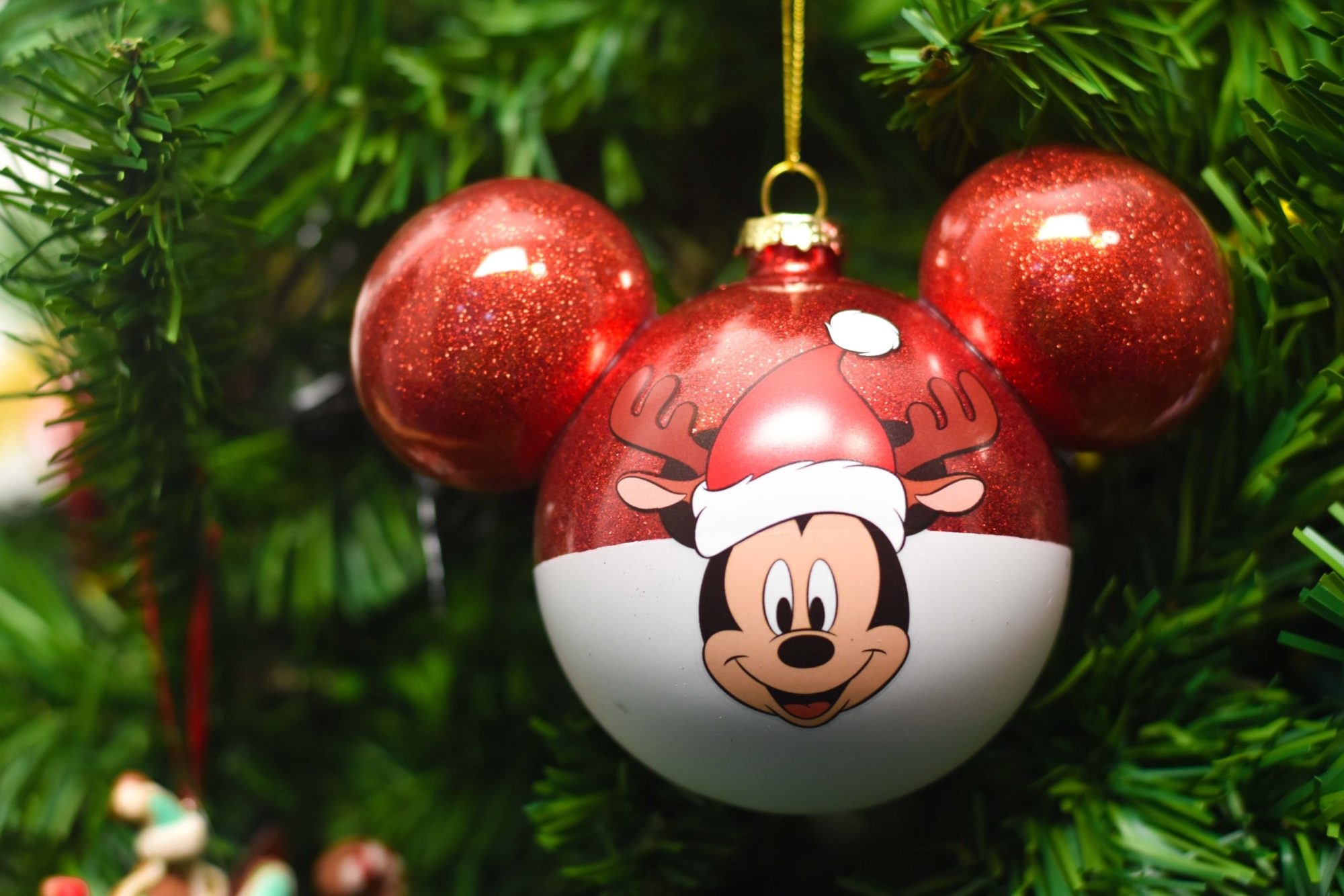 Mickey glazen oren ornament