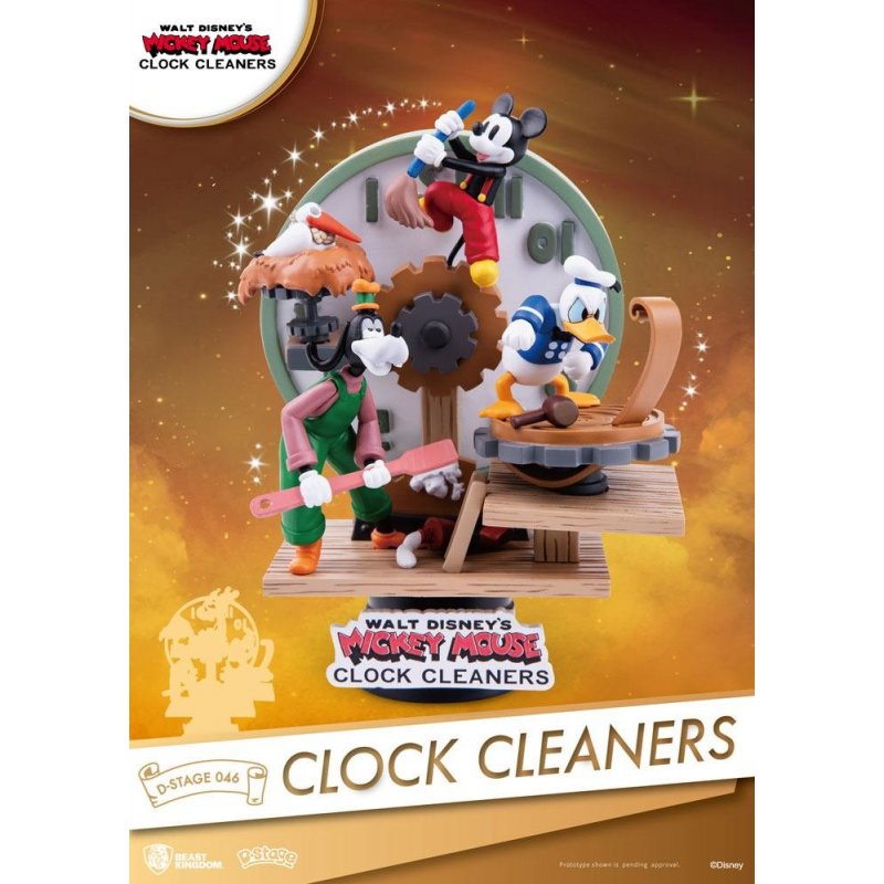Mickey Mouse Diorama Clock Cleaners Diorama