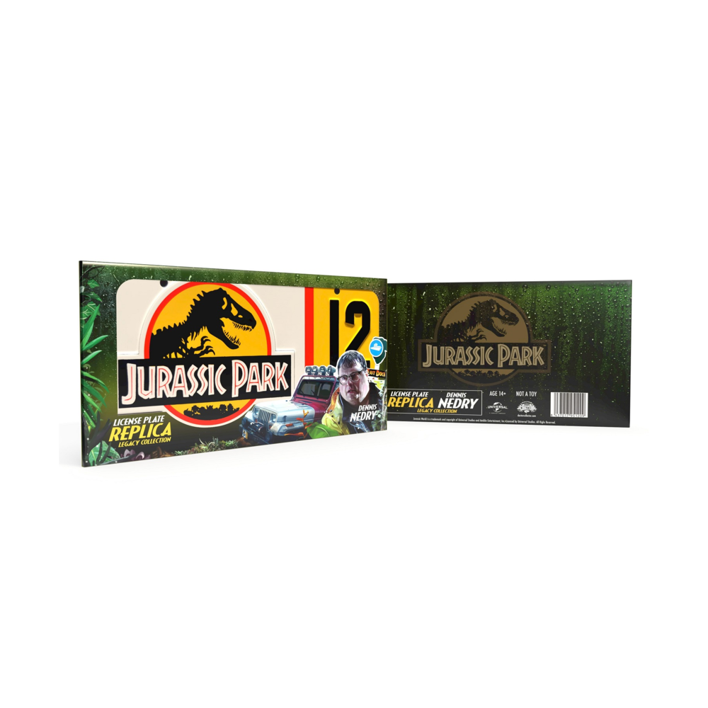 Jurassic Park nummerplaat replica