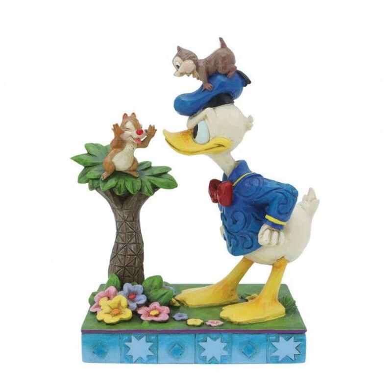 Donald Duck With Chip and Dale Enesco Beeld