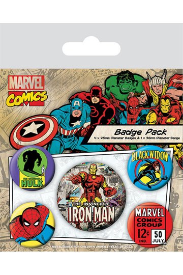 Marvel Comics Pin-Buttons Iron Man Ben je ook helemaal fan van Marvel dan zijn deze buttons echt iets voor jou.
