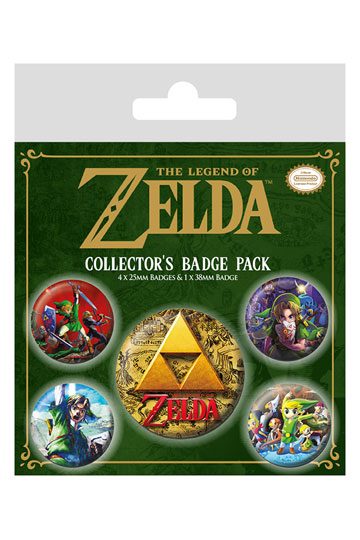 Legend of Zelda Pin-Buttons  Dit is echt super gaaf! Buttons van Nintendo Zelda, dit mag de echte Zelda fan niet missen!