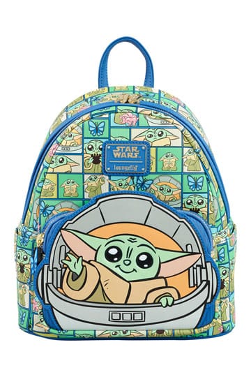 Grogu Squares Loungefly Backpack Wat een leuke rugzak / rugtas / Backpack van Disney’s Star Wars the Mandalorian Grogu / The child / Baby Yoda.